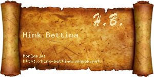 Hink Bettina névjegykártya